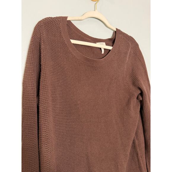 Logo by Lori Goldstein waffle knit purple tunic top - Picture 4 of 7